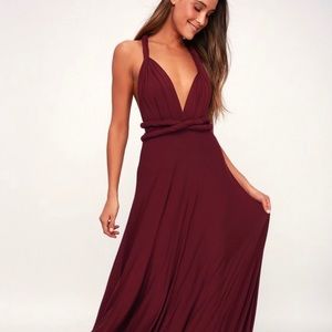 LULUS DARK RED PROM DRESS